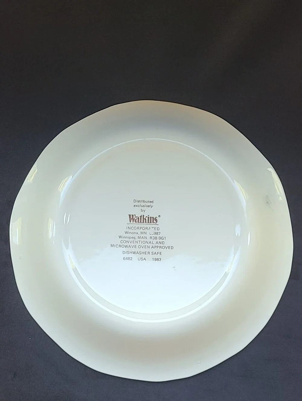 Watkins Recipe Pie Plate Vintage Dutch Brownie Pie